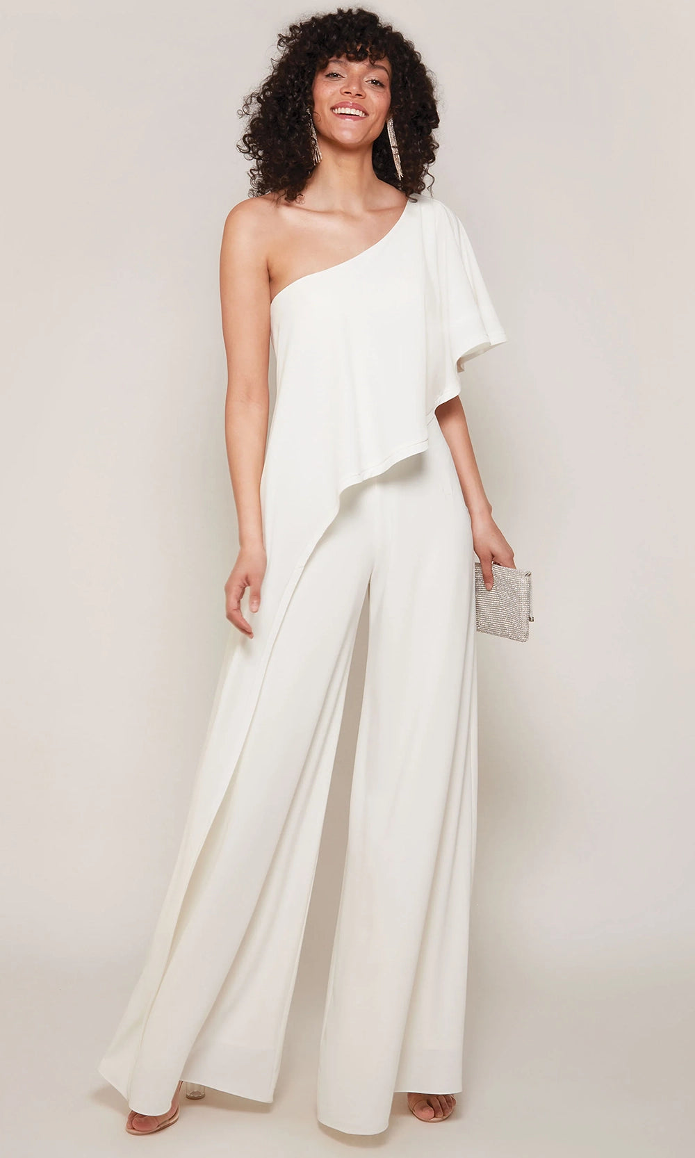 Alyce Paris 70049 - Flounce Bodice One Shoulder Jumpsuit - back view