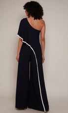 Alyce Paris 70049 - Flounce Bodice One Shoulder Jumpsuit - view 4
