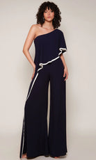 Alyce Paris 70049 - Flounce Bodice One Shoulder Jumpsuit - view 5