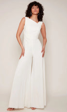 Alyce Paris 70052 - Sleeveless Satin Bridal Jumpsuit - designer formal jumpsuit at Silhouette Dresses