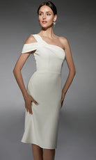Alyce Paris 70054 - Cold Shoulder Knee-Length Cocktail Dress - designer cocktail dress at Silhouette Dresses