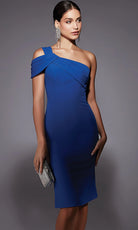Alyce Paris 70054 - Cold Shoulder Knee-Length Cocktail Dress - back view