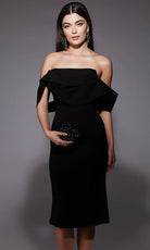 Alyce Paris 70055 - Fitted Off Shoulder Sheath Dress - designer formal gown at Silhouette Dresses