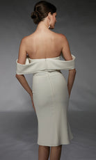 Alyce Paris 70055 - Fitted Off Shoulder Sheath Dress - back view