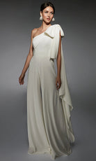 Alyce Paris 70065 - Bow Shoulder Wide-Leg Jumpsuit - designer formal jumpsuit at Silhouette Dresses