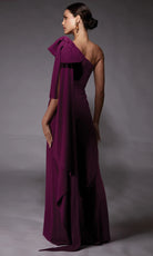 Alyce Paris 70065 - Bow Shoulder Wide-Leg Jumpsuit - view 6