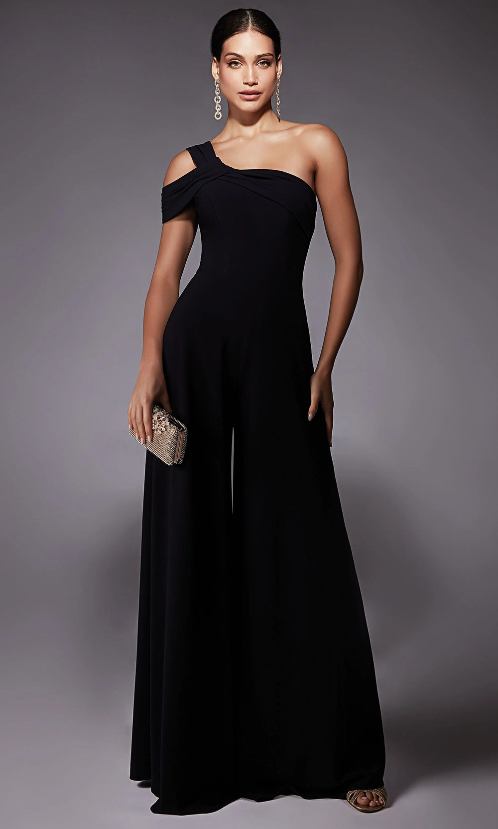 Alyce Paris 70066 - One Shoulder Elegant Jumpsuit - designer evening gown at Silhouette Dresses