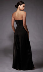 Alyce Paris 70071 - Cowl Neck Detachable Sleeve Jumpsuit - back view
