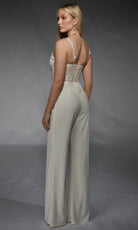 Alyce Paris 70074 - Illusion Lace Bodice Sleeveless Jumpsuit - view 5