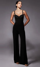 Alyce Paris 70074 - Illusion Lace Bodice Sleeveless Jumpsuit - designer formal jumpsuit at Silhouette Dresses