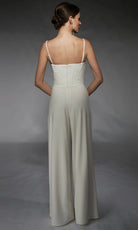 Alyce Paris 70075 - Draped Sleeveless Wide-Leg Jumpsuit - detail view