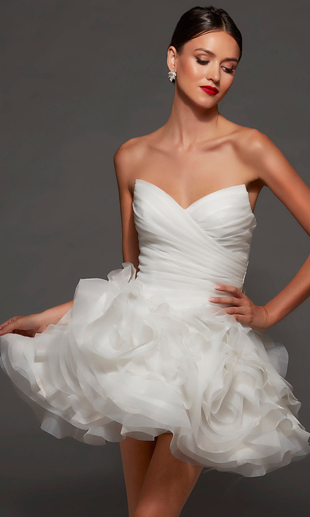 Alyce Paris 70086 - Dramatic Ruffle Skirt Strapless Dress