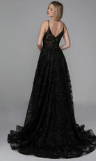 Alyce Paris 7012 - Floral Lace A-Line Long Gown - back view