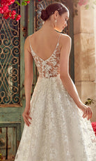 Alyce Paris 7012 - Floral Lace A-Line Long Gown - view 10