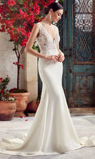 Alyce Paris 7016 - Illusion Lace Bodice Plunging V-Neck Gown - view 4