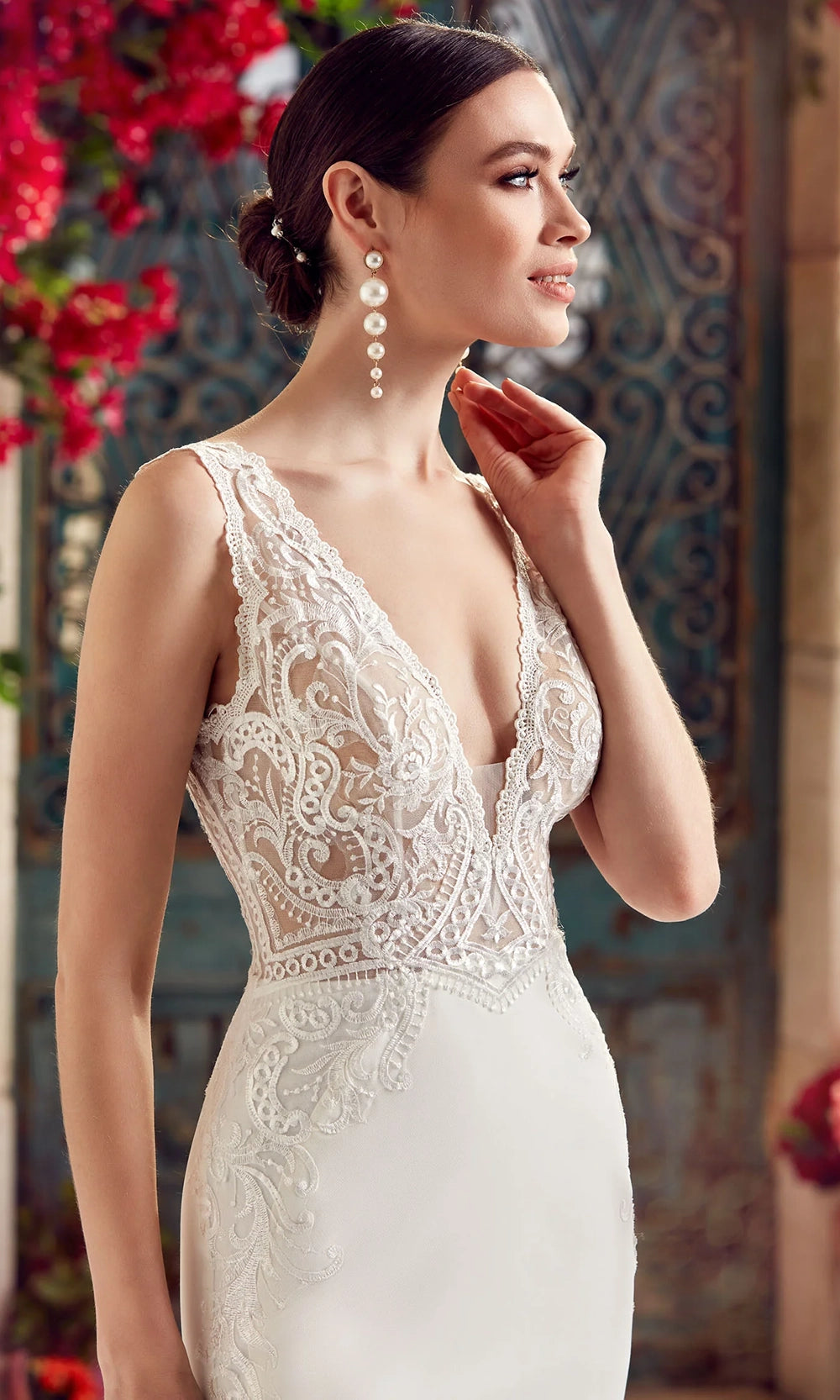 Alyce Paris 7016 - Illusion Lace Bodice Plunging V-Neck Gown - view 6