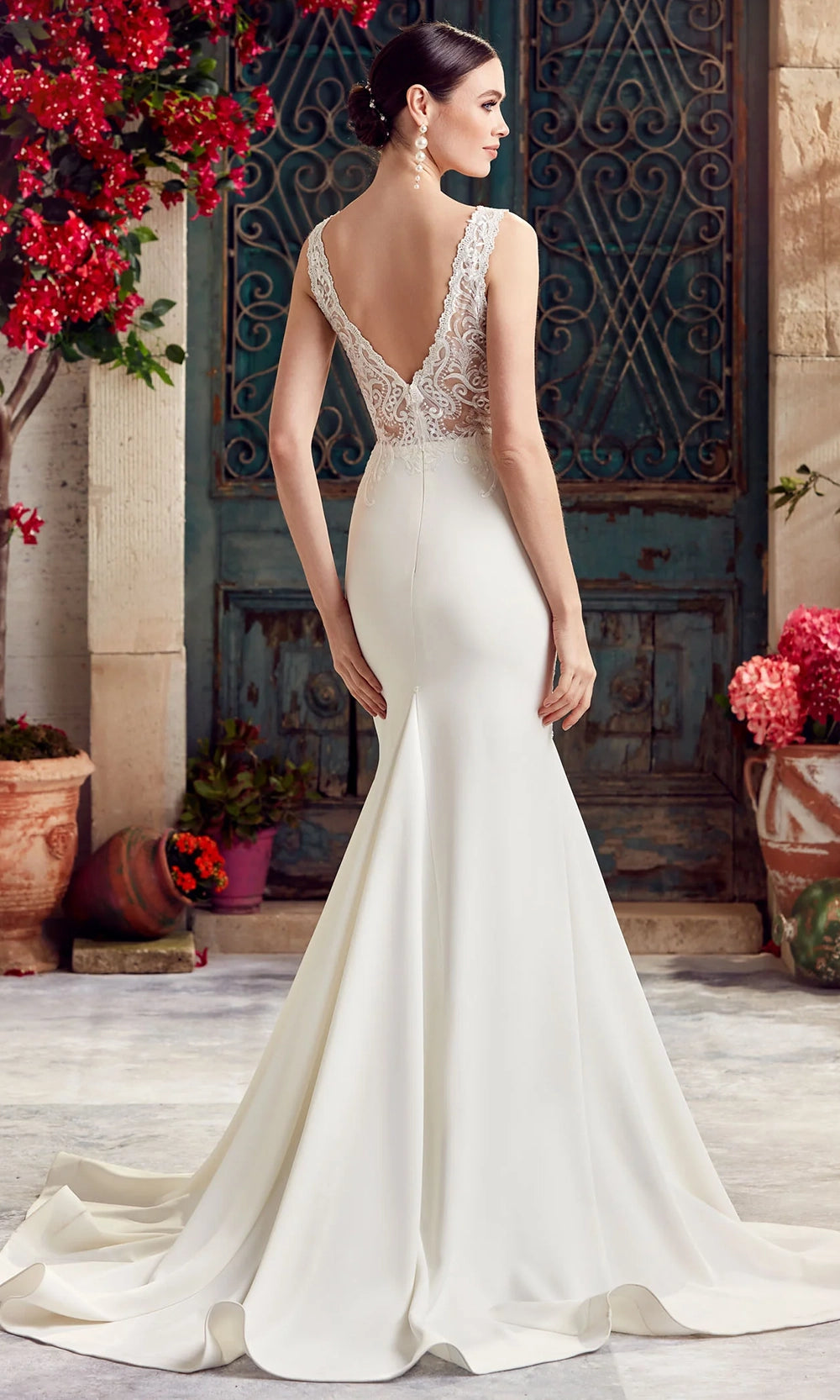 Alyce Paris 7016 - Illusion Lace Bodice Plunging V-Neck Gown - view 5