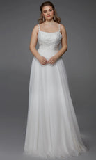 Alyce Paris 7018 - Scoop Neck Lace Bodice A-Line Gown - designer wedding dress at Silhouette Dresses