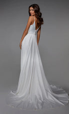 Alyce Paris 7024 - Plunging A-line Dress with Button Back - view 6