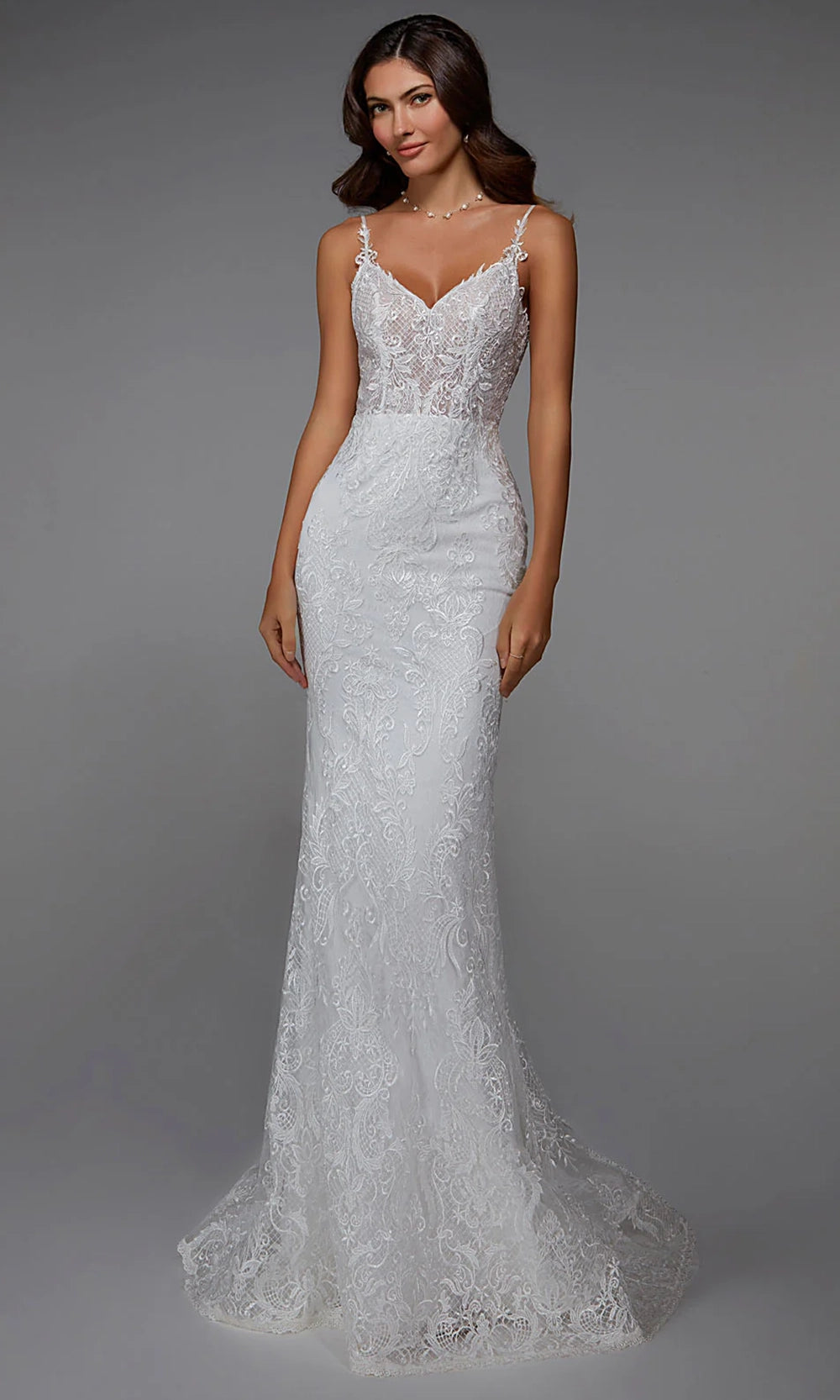 Alyce Paris 7028 - Sleeveless Sweetheart Embroidered Dress - designer wedding dress at Silhouette Dresses