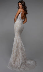 Alyce Paris 7028 - Sleeveless Sweetheart Embroidered Dress - back view