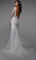 Alyce Paris 7030 - Long Sleeve Embroidered Tulle Dress - view 8