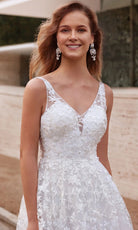 Alyce Paris 7037 - Floral Lace Low V-Back Gown - view 4