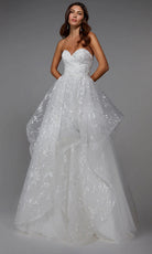 Alyce Paris 7041 - Strapless Lace-Up Back Tulle Ballgown - back view