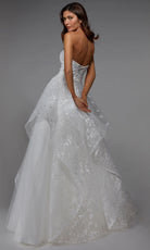 Alyce Paris 7041 - Strapless Lace-Up Back Tulle Ballgown - detail view