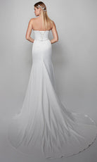 Alyce Paris 7056 - Sweetheart Sheath Dress with Puff Sleeves - back view
