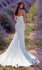 Alyce Paris 7057 - Strapless Ruched Sheath Bridal Gown - back view