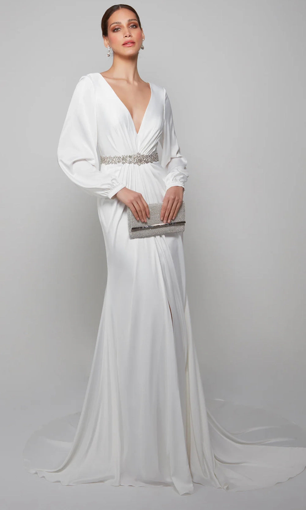 Alyce Paris 7070 - Long Sleeve Bridal Dress with Beading - designer wedding dress at Silhouette Dresses
