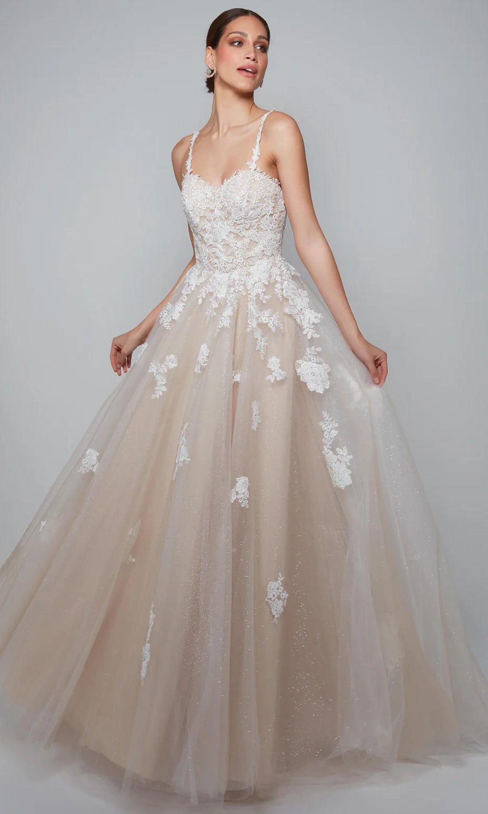 Alyce Paris 7084 - Lace Applique Tulle Bridal Ballgown - designer wedding dress at Silhouette Dresses
