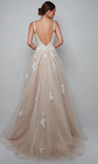 Alyce Paris 7084 - Lace Applique Tulle Bridal Ballgown - back view