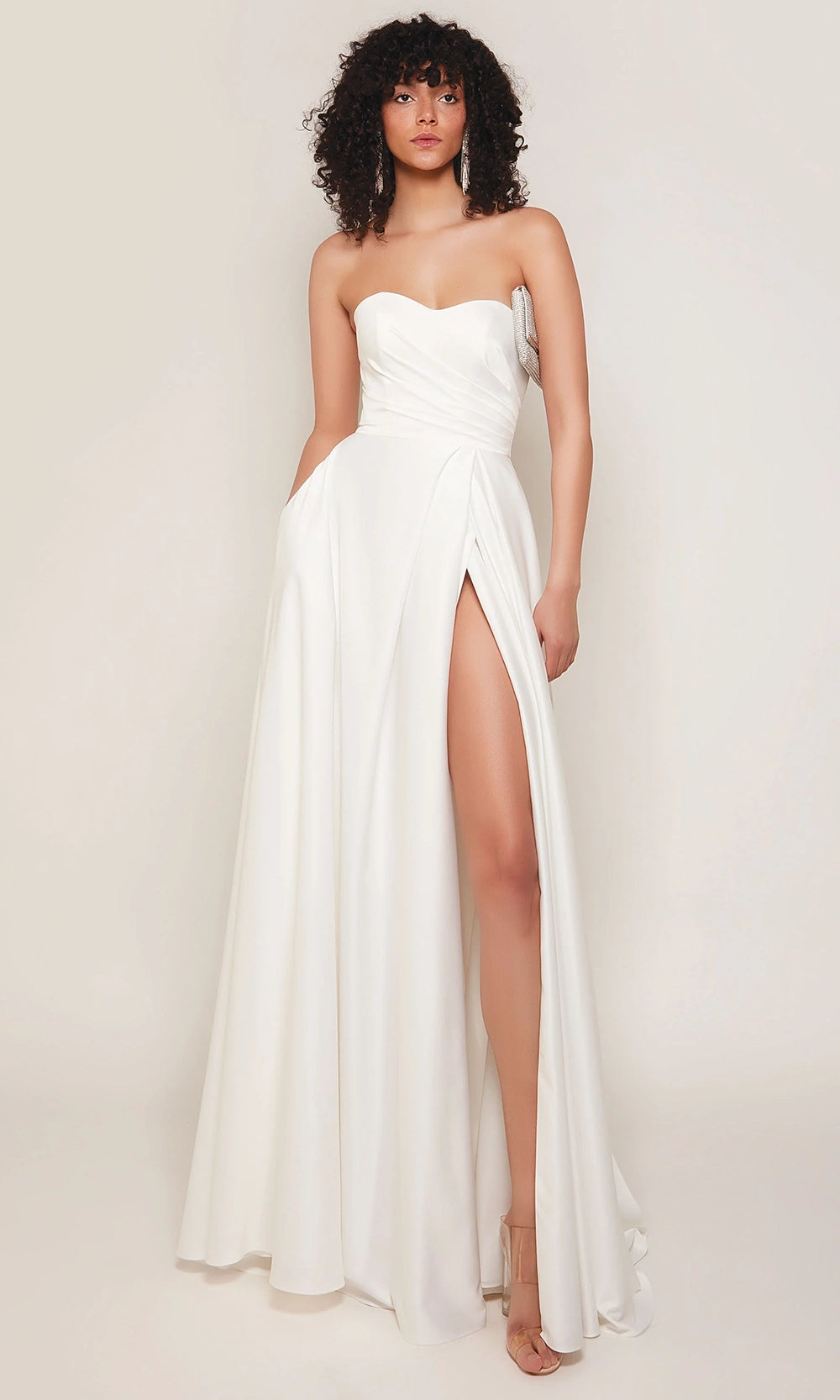 Alyce Paris 7088 - Strapless A-line Wedding Gown with Slit - designer wedding dress at Silhouette Dresses