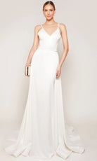 Alyce Paris 7090 - Beaded Strap Satin Dress with Overskirt - designer wedding dress at Silhouette Dresses