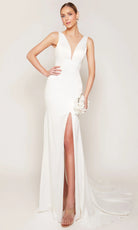 Alyce Paris 7091 - Trumpet Skirt Plunge V-Neck Bridal Gown - designer wedding dress at Silhouette Dresses