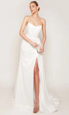 Alyce Paris 7093 - Strapless Wide V-Neck Wedding Dress - detail view