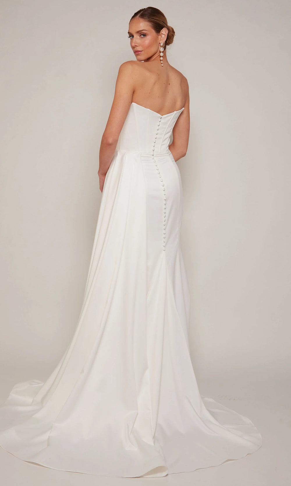 Alyce Paris 7093 - Strapless Wide V-Neck Wedding Dress - view 4