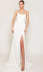 Alyce Paris 7093 - Strapless Wide V-Neck Wedding Dress - view 8