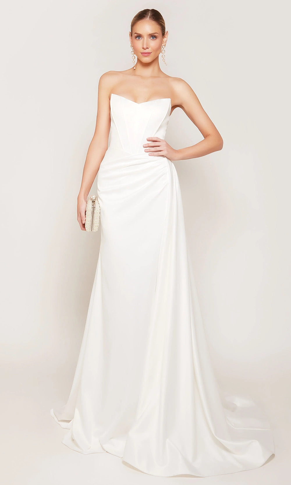 Alyce Paris 7093 - Strapless Wide V-Neck Wedding Dress - designer wedding dress at Silhouette Dresses