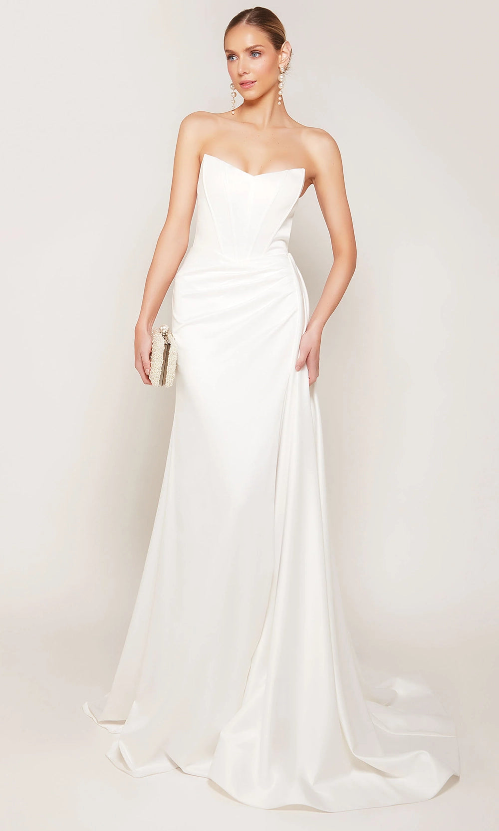 Alyce Paris 7093 - Strapless Wide V-Neck Wedding Dress - view 9