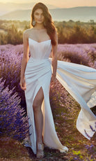 Alyce Paris 7093 - Strapless Wide V-Neck Wedding Dress - view 12