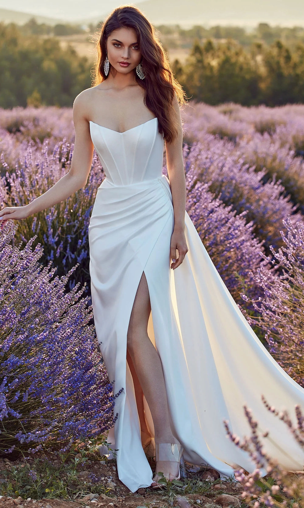 Alyce Paris 7093 - Strapless Wide V-Neck Wedding Dress - view 11