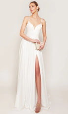 Alyce Paris 7095 - Deep V-Neck Back Button Long Gown - designer wedding dress at Silhouette Dresses