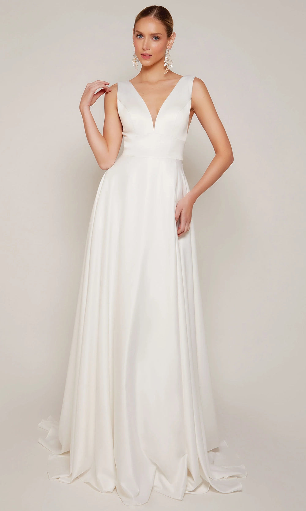Alyce Paris 7096 - Classic V-Neck A-line Wedding Dress - back view
