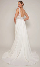 Alyce Paris 7097 - Lace Illusion Bodice Sheath Dress - back view