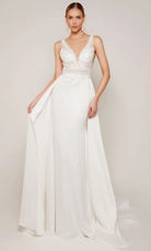 Alyce Paris 7097 - Lace Illusion Bodice Sheath Dress - designer wedding dress at Silhouette Dresses