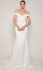 Alyce Paris 7098 - Sleek Off Shoulder Trumpet Dress