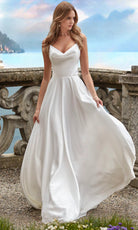 Alyce Paris 7100 - Cowl Neckline Sleeveless Satin Gown - view 5